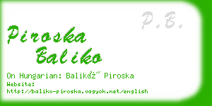piroska baliko business card